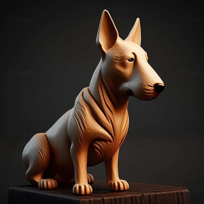 3D model Bull Terrier dog (STL)